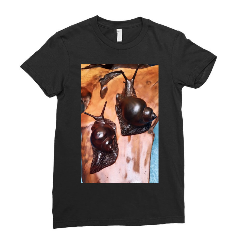 Snail Ladies Fitted T-Shirt by argo | Artistshot