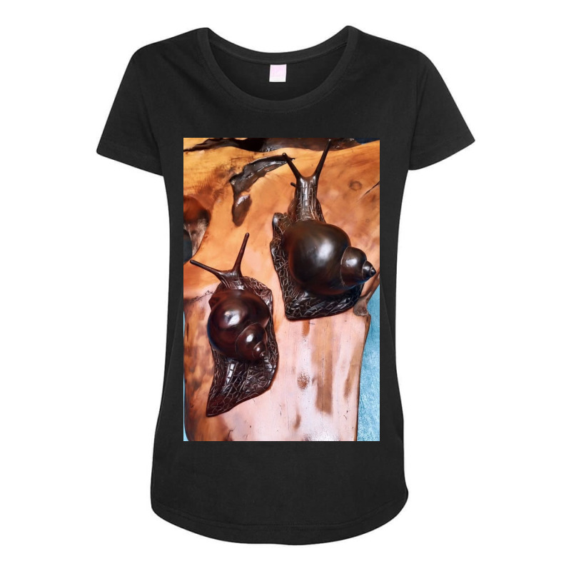 Snail Maternity Scoop Neck T-shirt by argo | Artistshot