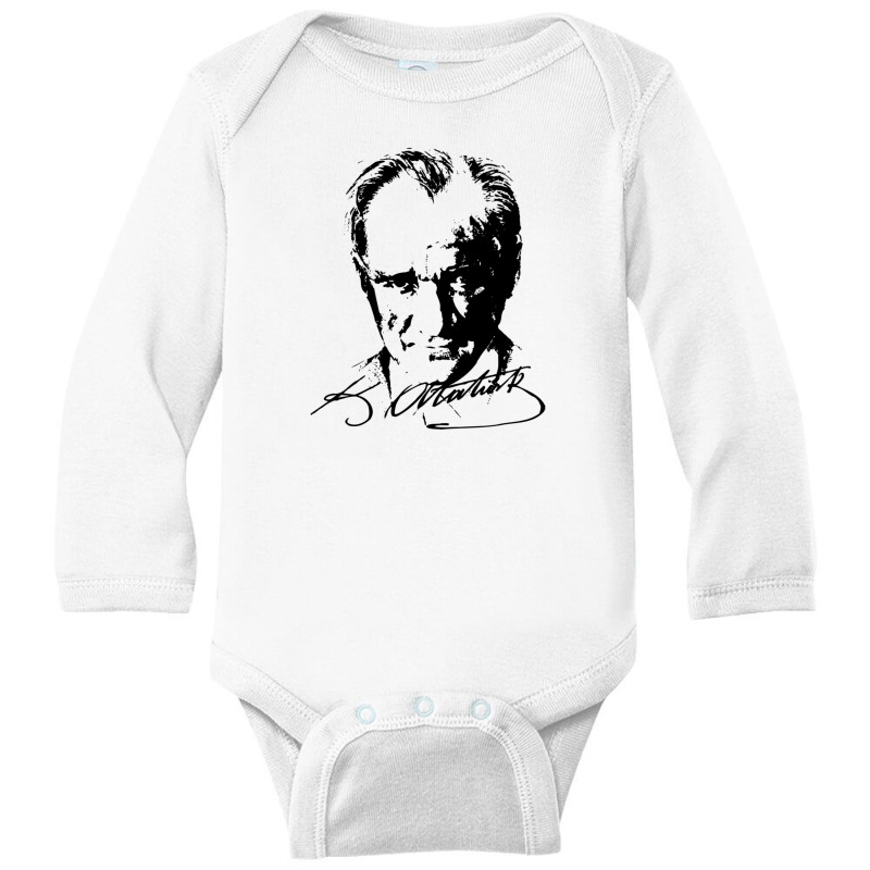 Atatürk Long Sleeve Baby Bodysuit | Artistshot