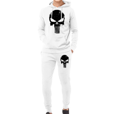 The Punisher Skull Black Hoodie & Jogger Set Designed By Constan002