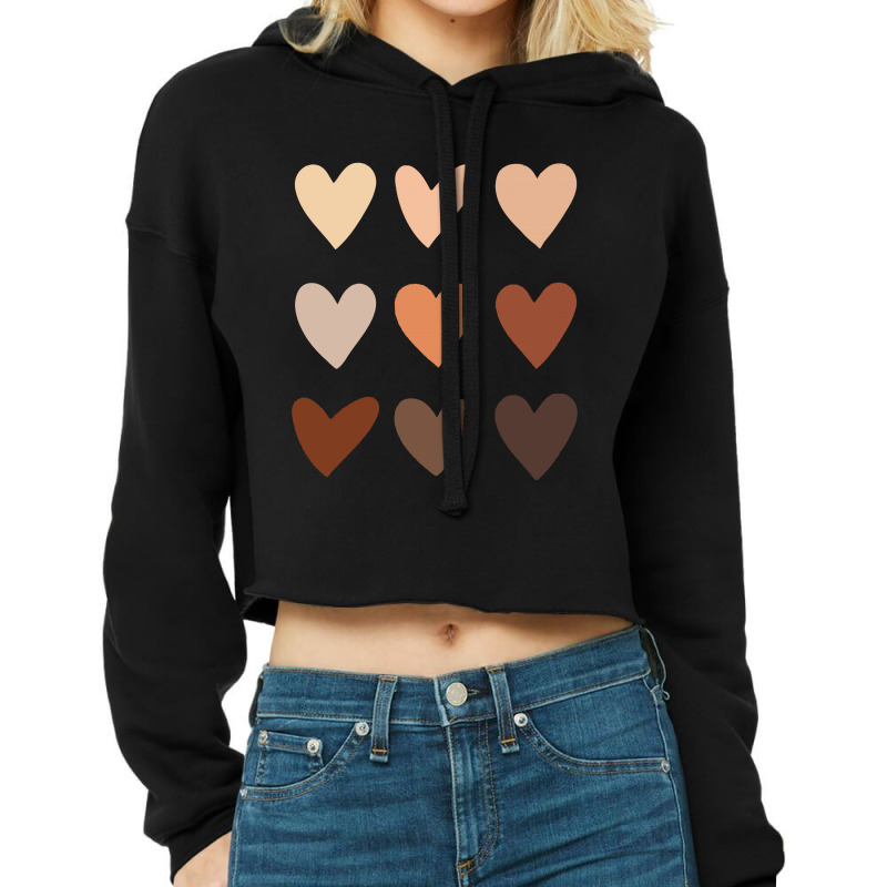 Skin Tone Hearts, Cropped Hoodie | Artistshot