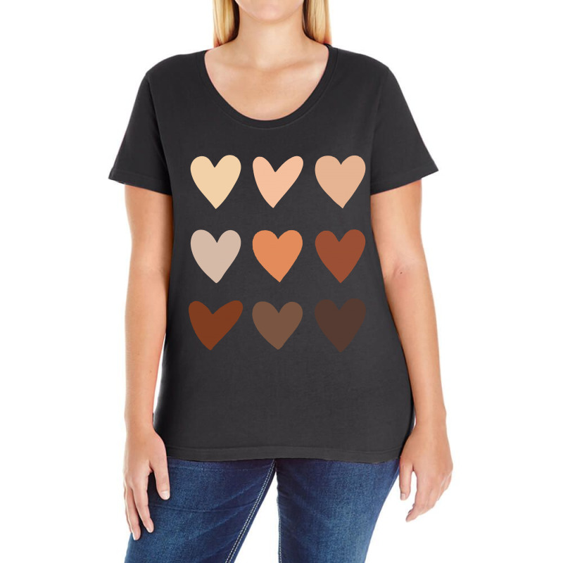 Skin Tone Hearts, Ladies Curvy T-shirt | Artistshot