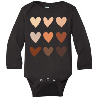 Skin Tone Hearts, Long Sleeve Baby Bodysuit | Artistshot