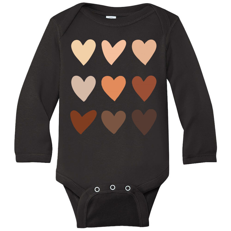 Skin Tone Hearts, Long Sleeve Baby Bodysuit | Artistshot