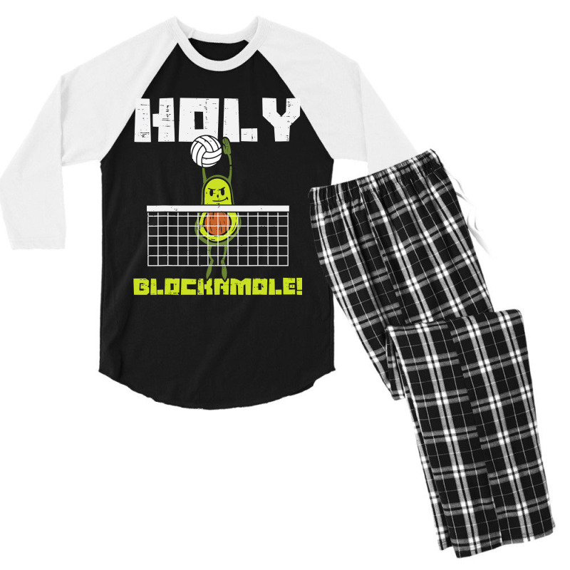 Holy Blockamole Avocado Volleyball Player Blocker Men Women T Shirt Men's 3/4 Sleeve Pajama Set by longduong89 | Artistshot