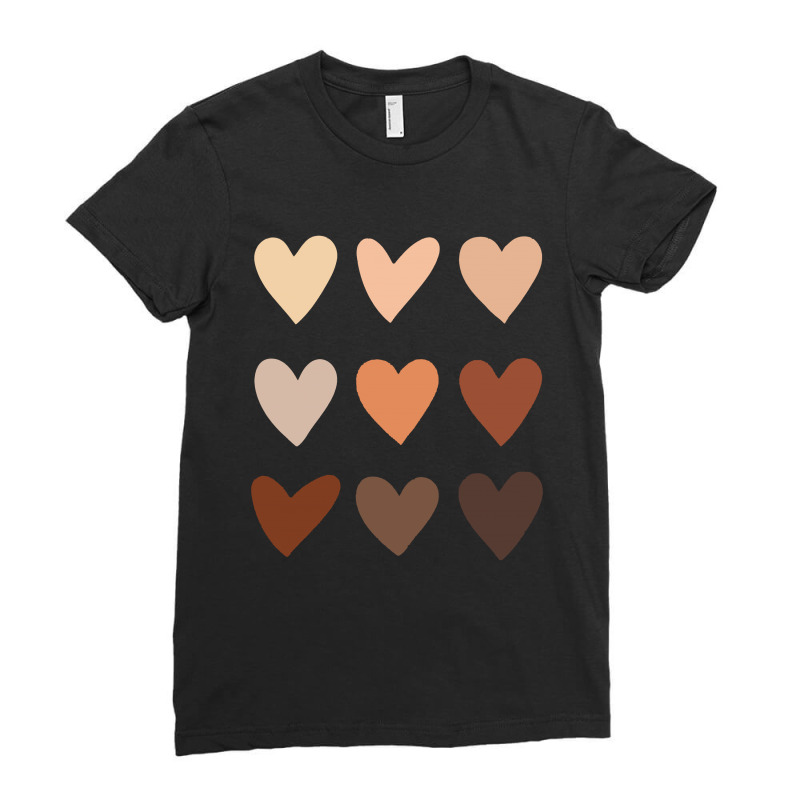 Skin Tone Hearts, Ladies Fitted T-shirt | Artistshot