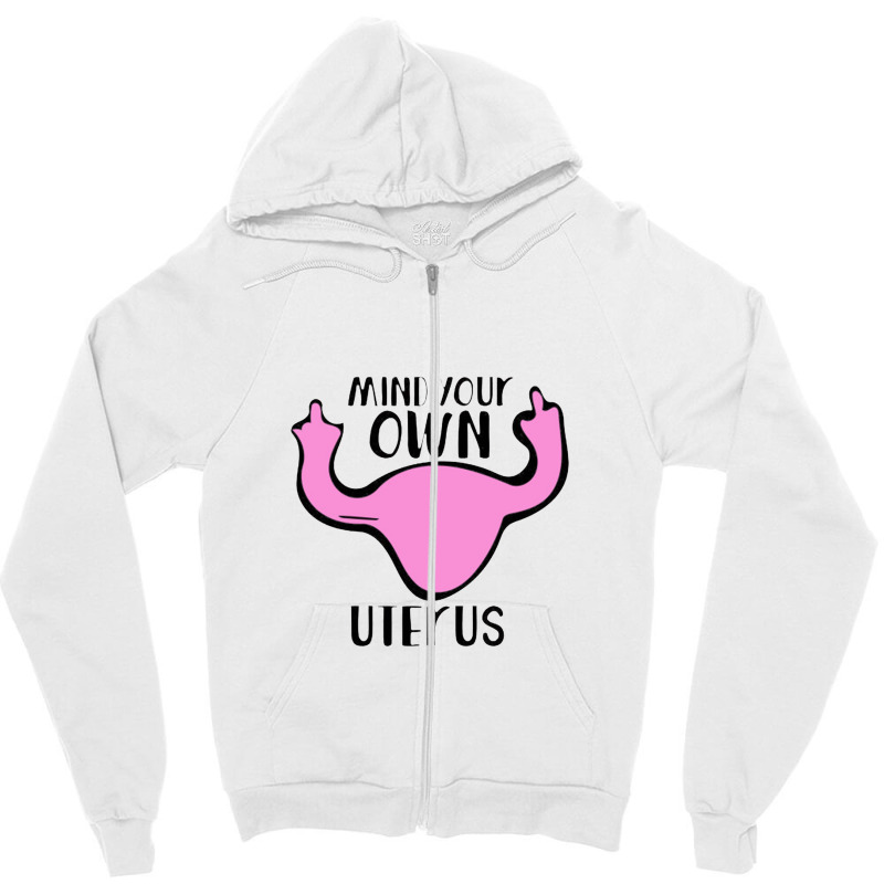 Uterus Middle Finger Zipper Hoodie | Artistshot