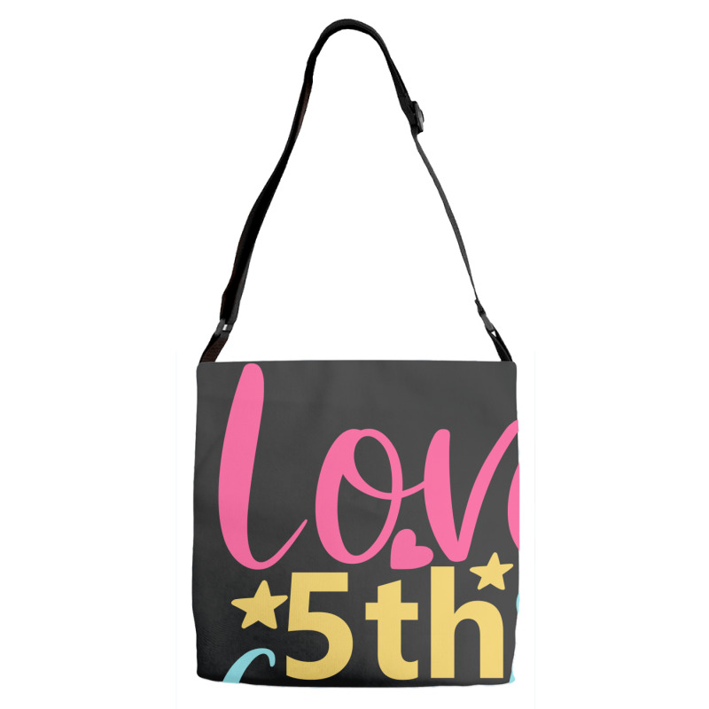 5th Grade Love Adjustable Strap Totes | Artistshot