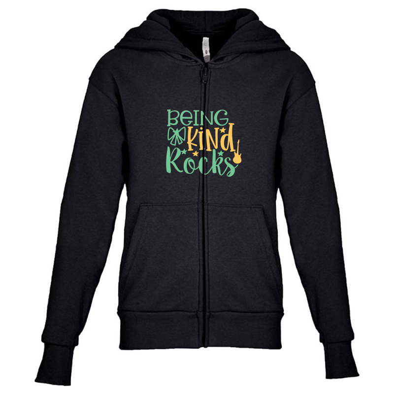 Being Kind Rocks Youth Zipper Hoodie | Artistshot