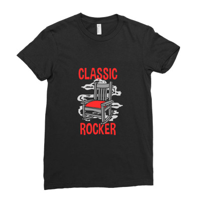 Classic Rocker Ladies Fitted T-shirt Designed By Onzin