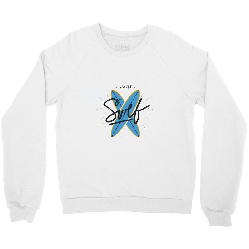 Waves Surf Crewneck Sweatshirt | Artistshot