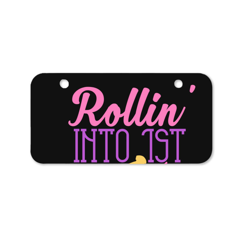 Rollin  Into 1st Grade Bicycle License Plate | Artistshot