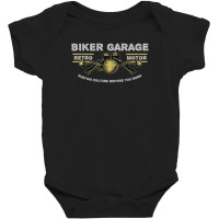 Biker Garage Baby Bodysuit | Artistshot