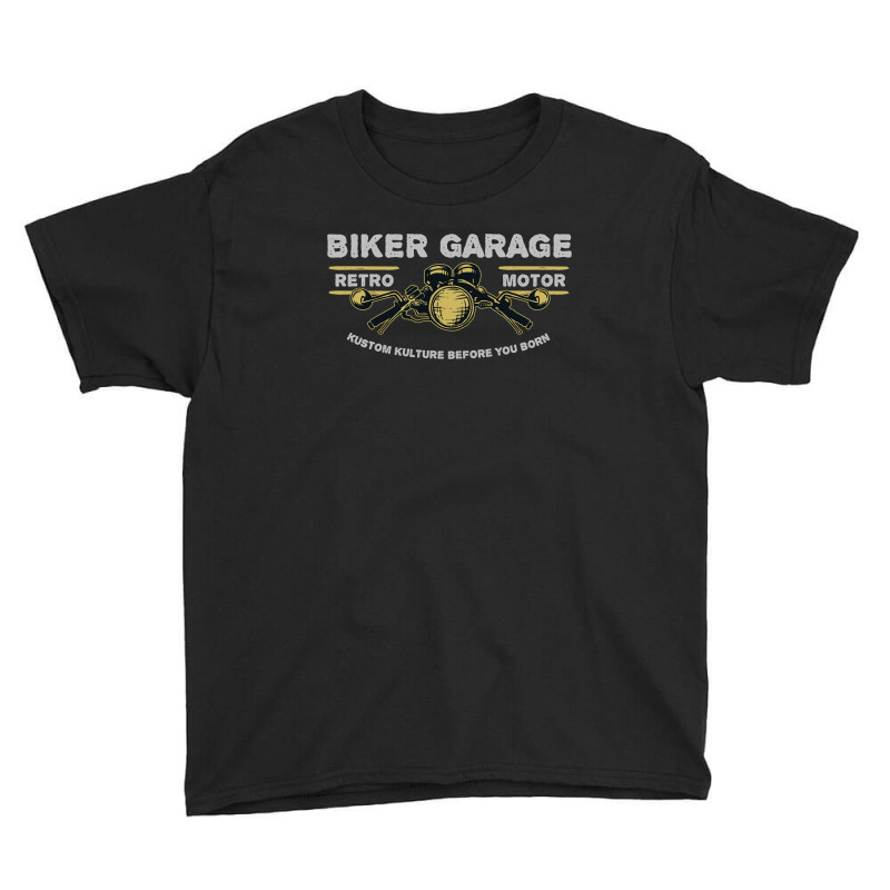 Biker Garage Youth Tee | Artistshot