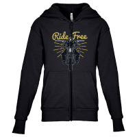 Ride Free Youth Zipper Hoodie | Artistshot