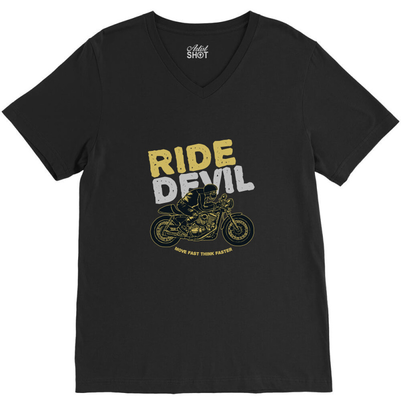 Ride Devil V-neck Tee | Artistshot