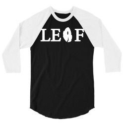 leaf typography 3/4 Sleeve Shirt | Artistshot