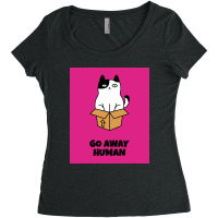 Angry Cat T Shirt Design Maker 24c Women's Triblend Scoop T-shirt | Artistshot