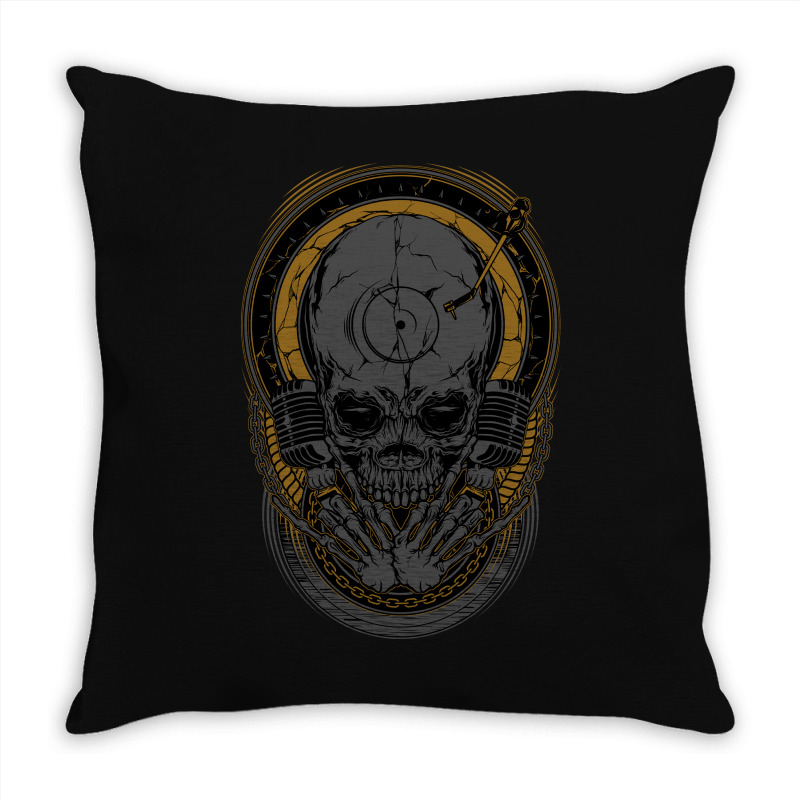 Metal Disk Jockey Throw Pillow | Artistshot