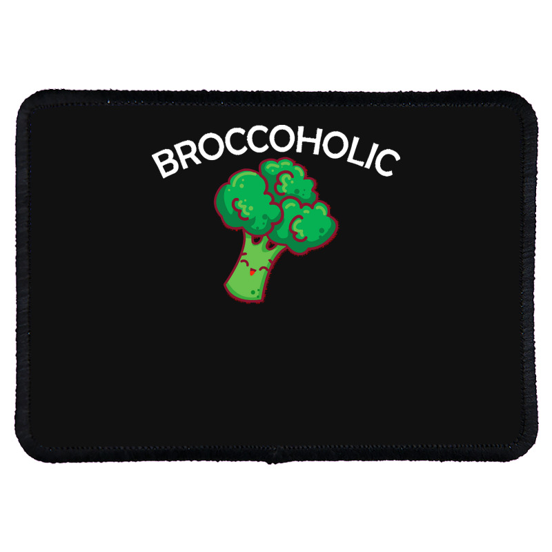 Vegan T  Shirt Broccoholic Gift Plants Vegan Saying T  Shirt Rectangle Patch | Artistshot