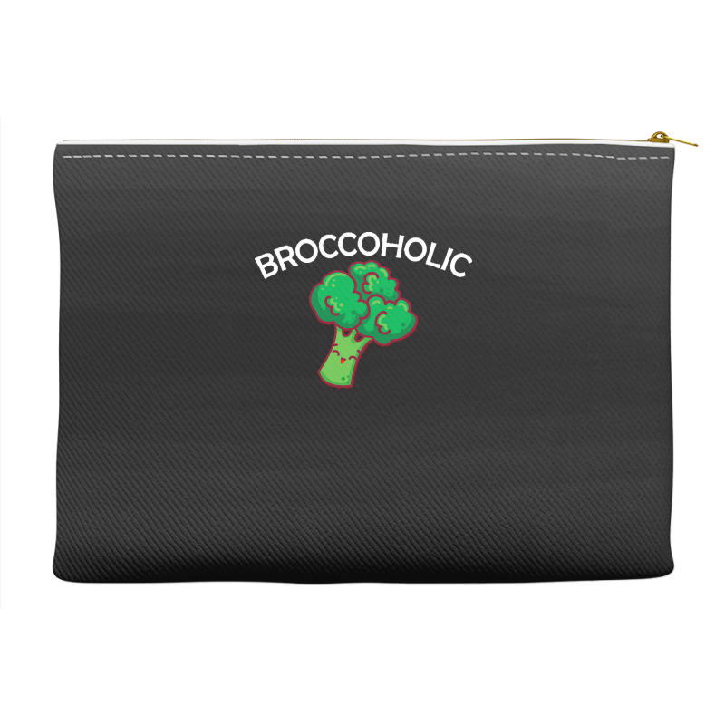 Vegan T  Shirt Broccoholic Gift Plants Vegan Saying T  Shirt Accessory Pouches | Artistshot