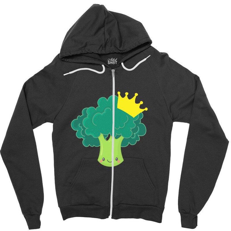 Vegan T  Shirt Broccoli Queen Gift Plant Vegan Saying T  Shirt (2) Zipper Hoodie | Artistshot