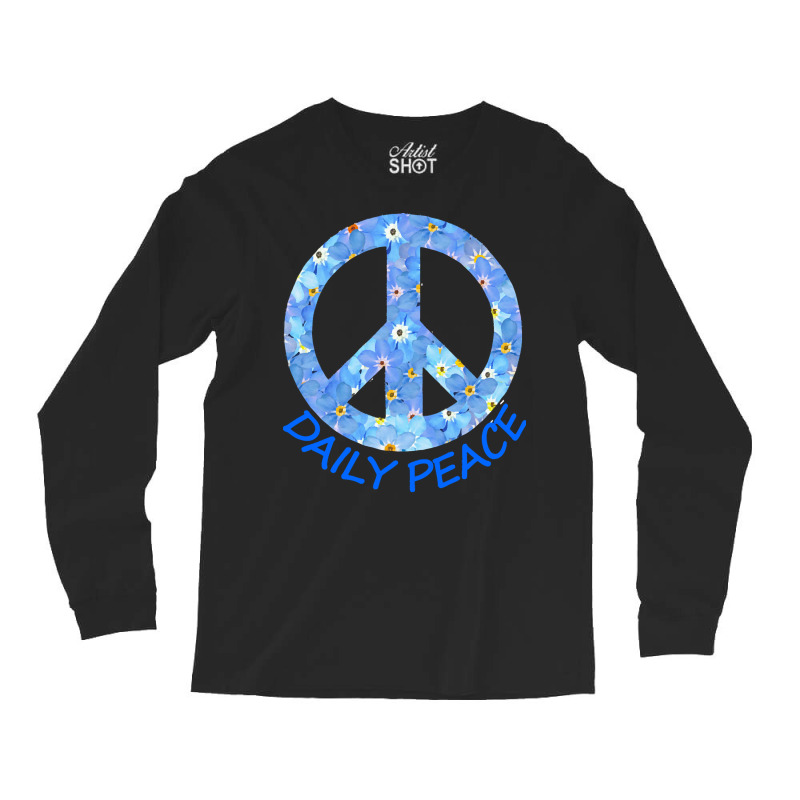 Yoga T  Shirt Forget Me Not Peace Symbol   Daily Peace T  Shirt Long Sleeve Shirts | Artistshot