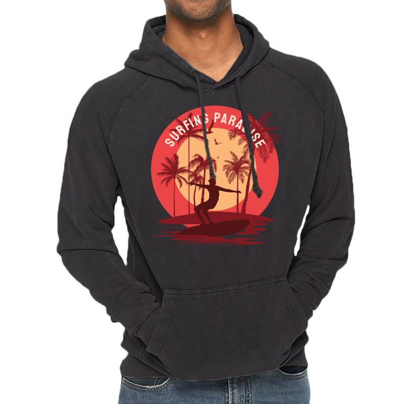 Surfing Paradise Vintage Hoodie by epsnetho21 | Artistshot