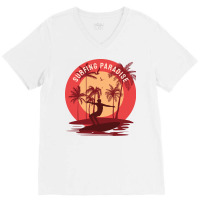 Surfing Paradise V-neck Tee | Artistshot