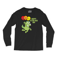 Patrick Day Flying Dinosaur With Balloon Long Sleeve Shirts | Artistshot