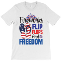 Fireworks Flip Flops And Freedom, 4th July, Plus Size T-shirt | Artistshot