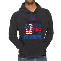 Fireworks Flip Flops And Freedom, 4th July, Plus Size Vintage Hoodie | Artistshot