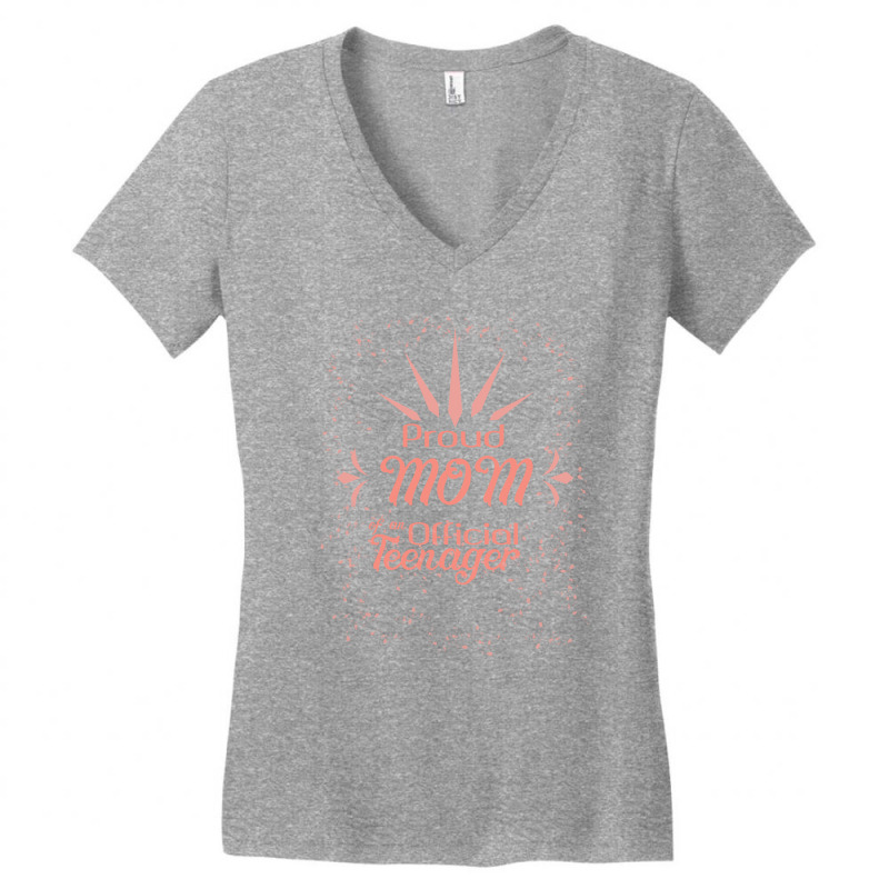 Proud Mom Of Official Teenager Women's V-neck T-shirt | Artistshot