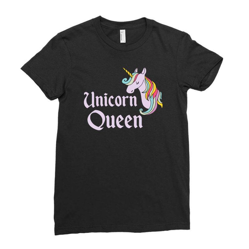 Unicorn Queen Ladies Fitted T-Shirt by gematees | Artistshot