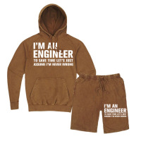 I Am An Engineer... Vintage Hoodie And Short Set | Artistshot