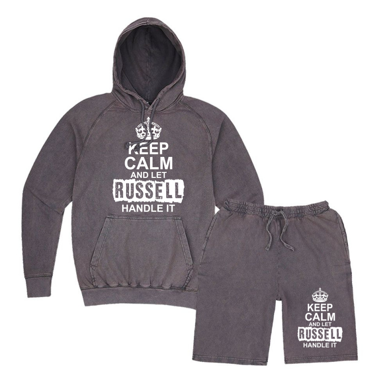 Keep Calm And Let Russell Handle It Vintage Hoodie And Short Set | Artistshot