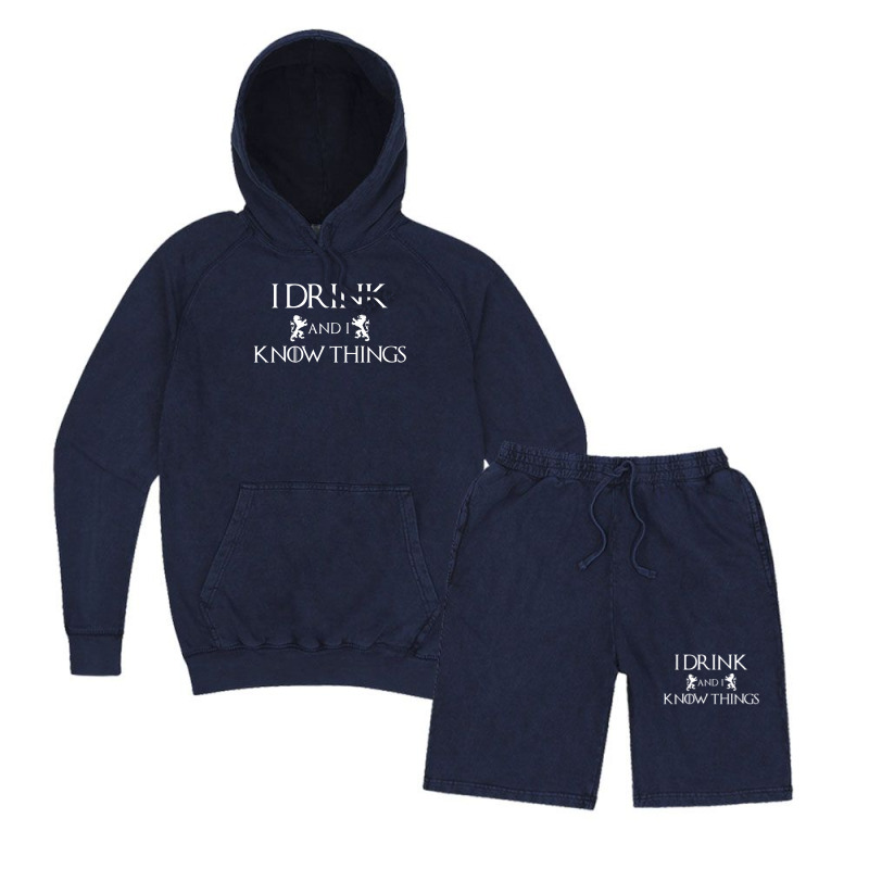 I Drink And I Know Things Vintage Hoodie And Short Set | Artistshot