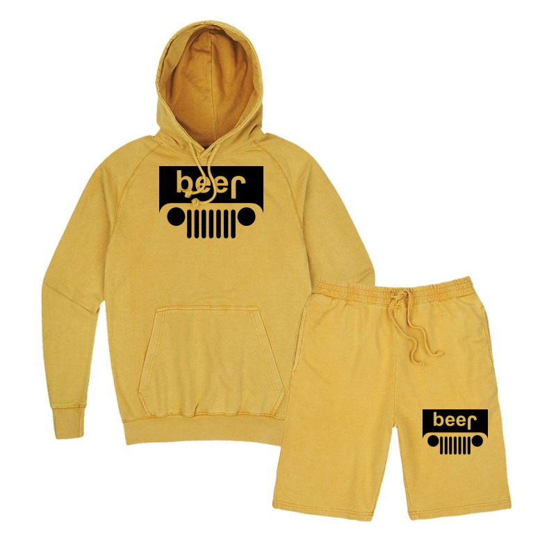 Beer Jeep Vintage Hoodie And Short Set. By Artistshot