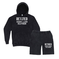 Retired Goodbye Tension Hello Pensiyon Vintage Hoodie And Short Set | Artistshot