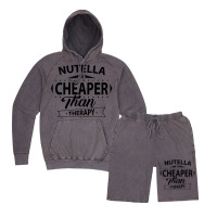 Nutella Is Cheaper Than Therapy Vintage Hoodie And Short Set | Artistshot