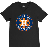 Houston Asterisks Circle V-neck Tee | Artistshot