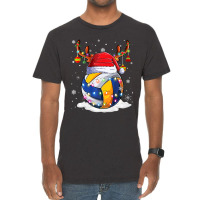 Volleyball Ball Santa Hat Reindeer Christmas Lights Boys Men Premium T Vintage T-shirt | Artistshot