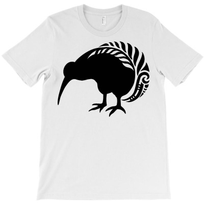 Nz Kiwi Silver Fern Bird Warrior Koru New Zealand Maori Aotearoa T-shirt Designed By Jokers