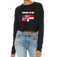 Proud To Be Dominican And American Flag July 4th Cropped Sweater | Artistshot