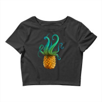 Pineapple Octopus Funny Summer Tee Crop Top | Artistshot