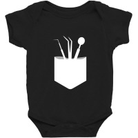 Funny Dental Instruments In Pocket Dentist Baby Bodysuit | Artistshot