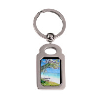 Maldives Silver Rectangle Keychain | Artistshot