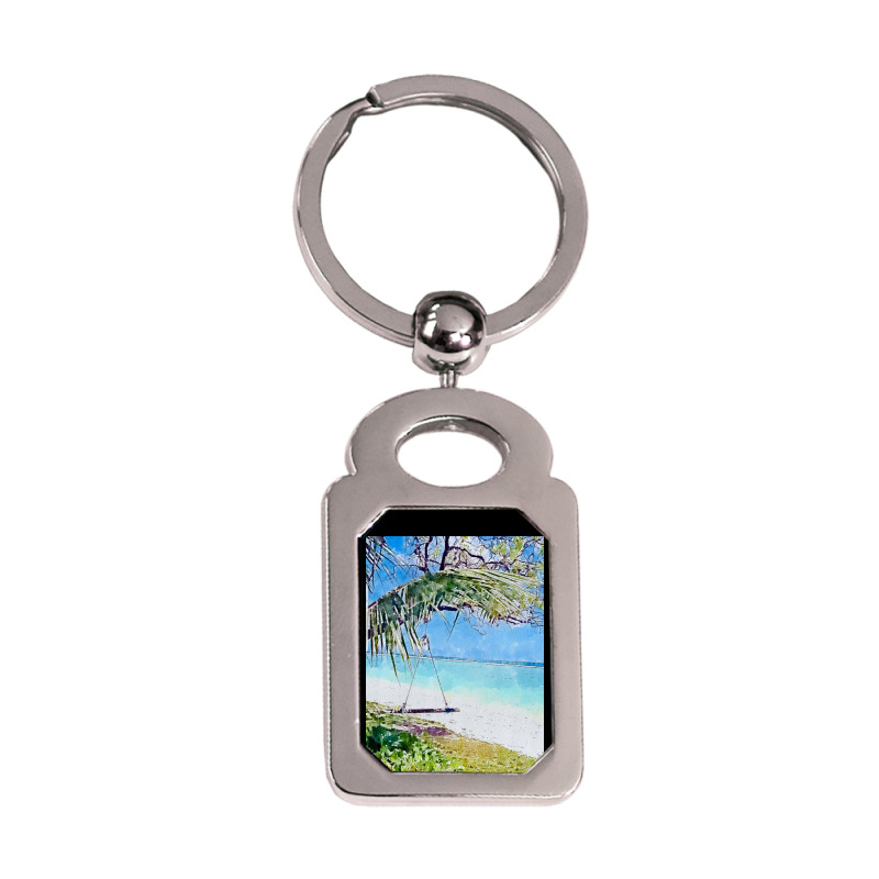 Maldives Silver Rectangle Keychain | Artistshot