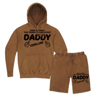 Daddy's Dad's Fathers Vintage Hoodie And Short Set | Artistshot
