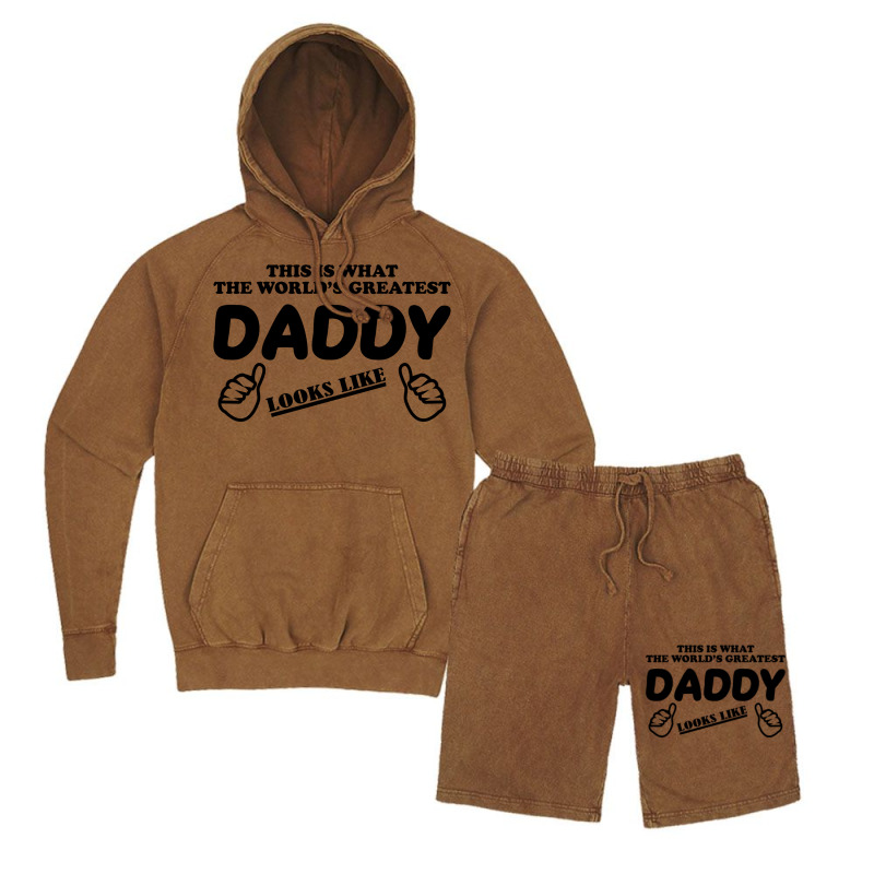 Daddy's Dad's Fathers Vintage Hoodie And Short Set | Artistshot